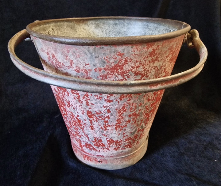 Vintage Metal Rivetted B.R Fire Bucket