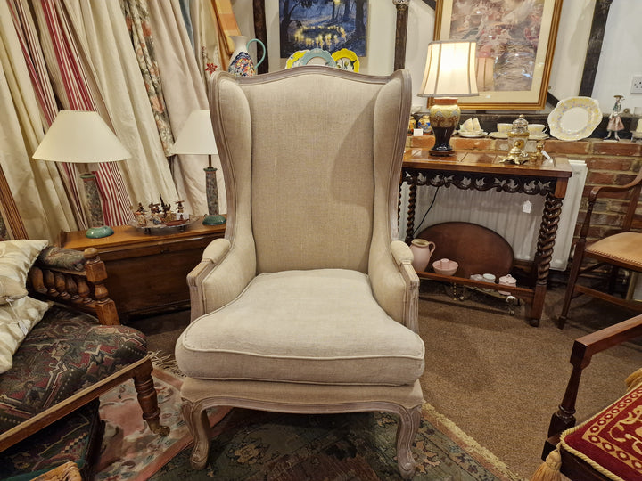 Elegant Hessian Covered Armchair (SA)