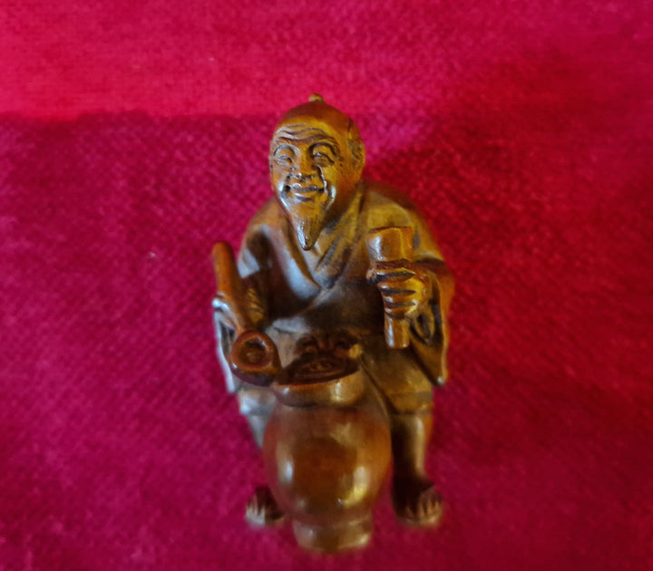 Hand Carved Boxwood Netsuke