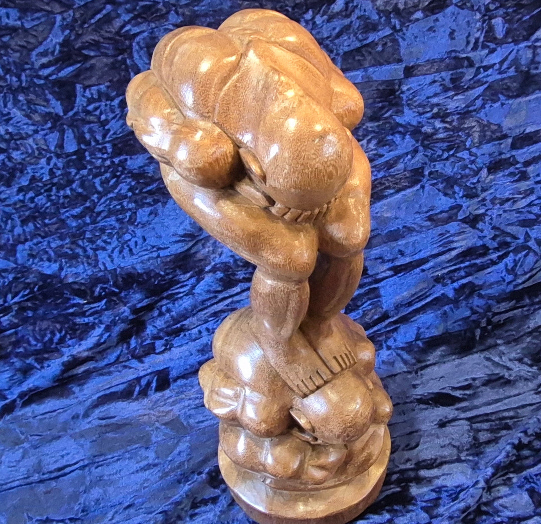 Hand Carved Wooden Yogi