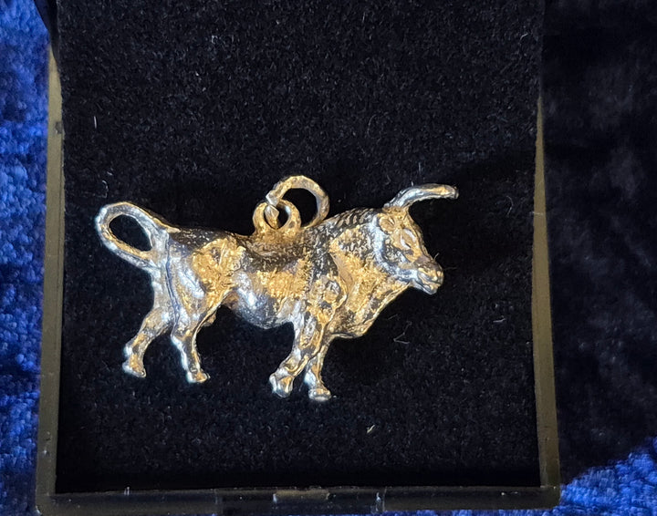 Sterling Silver Bull Charm 10g