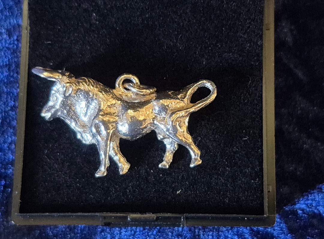 Sterling Silver Bull Charm 10g