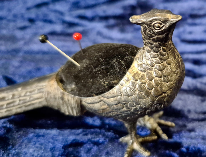 Antique Pheasant Pin Cushion