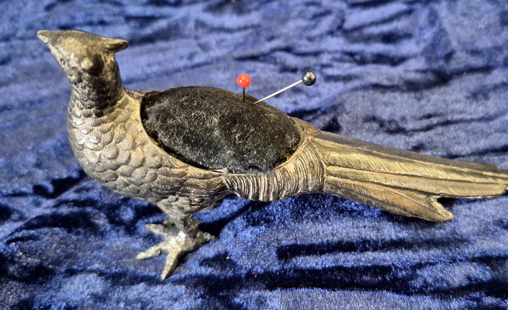 Antique Pheasant Pin Cushion