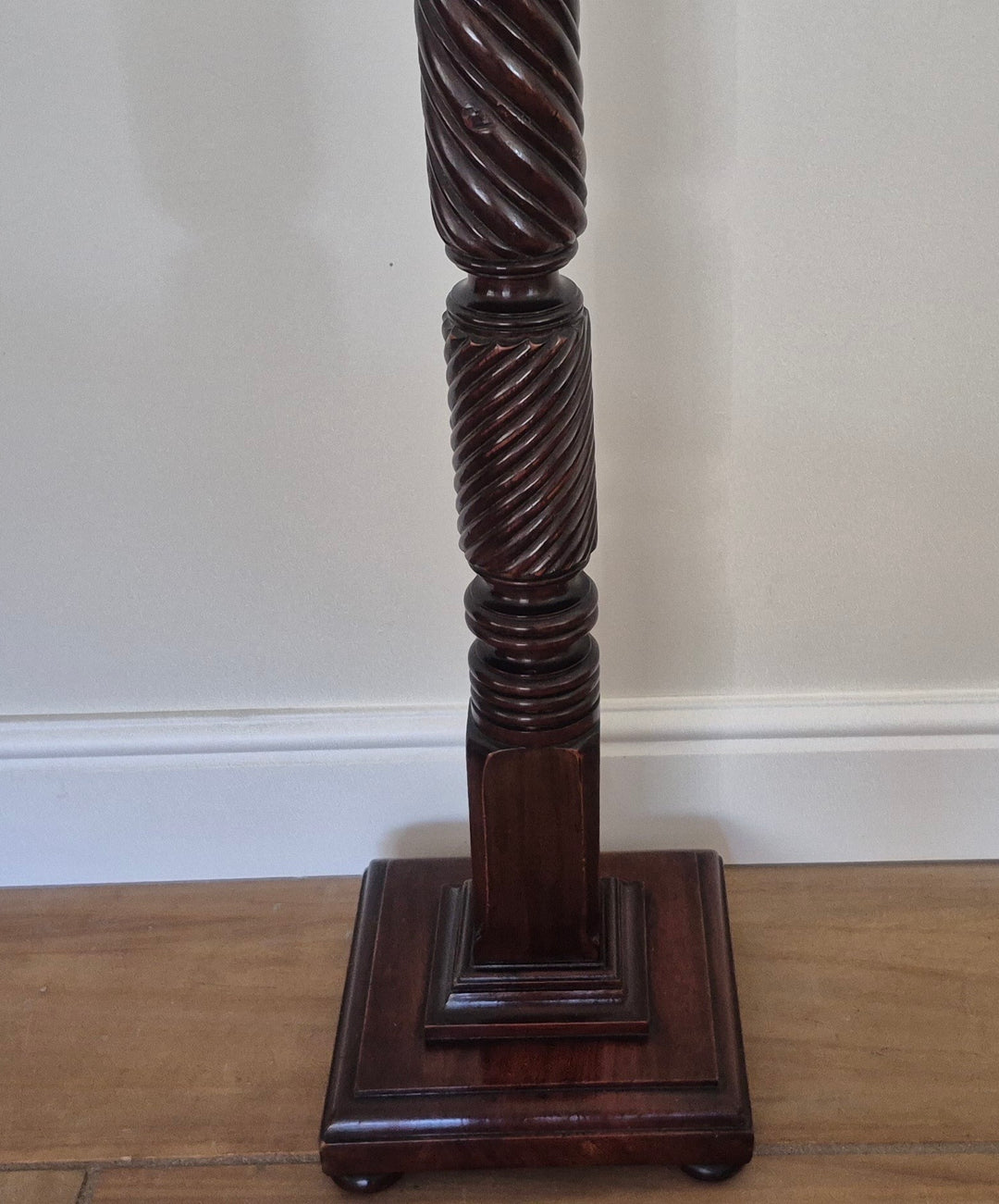 Mahogany Turned Spiral Torchere