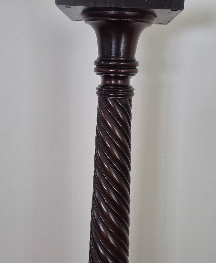 Mahogany Turned Spiral Torchere