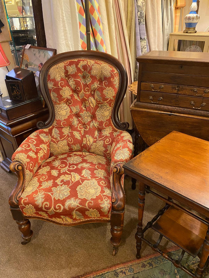 Victorian Mahogany Fireside Chair